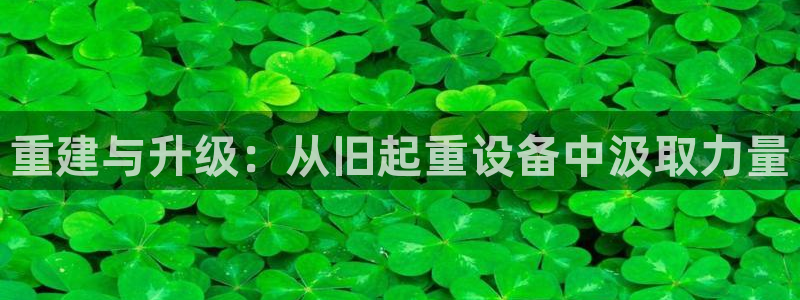 顺盈娱乐主管经判官333OO：重建与升级：从旧起重设备中汲取