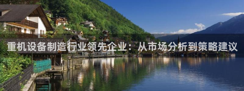 顺盈娱乐最高代理：重机设备制造行业领先企业：从市场分析到策略