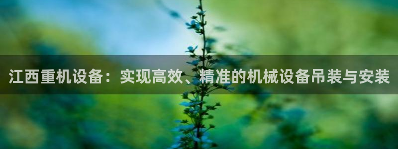 顺盈娱乐姜333OO：江西重机设备：实现高效、精准的机械设备