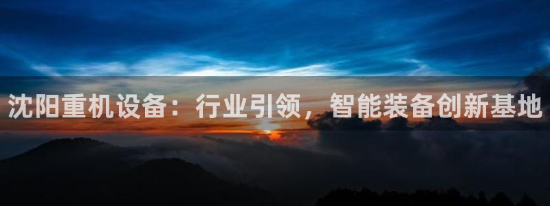顺盈娱乐怎么退款：沈阳重机设备：行业引领，智能装备创新基地