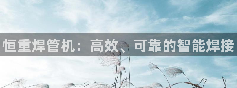 顺盈广场娱乐会所地址：恒重焊管机：高效、可靠的智能焊接